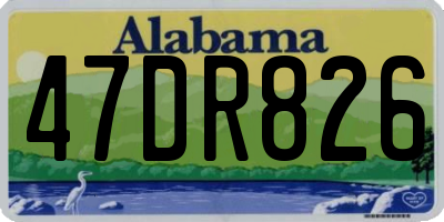 AL license plate 47DR826