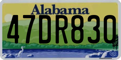 AL license plate 47DR830