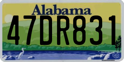 AL license plate 47DR831