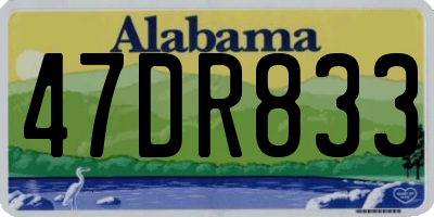 AL license plate 47DR833