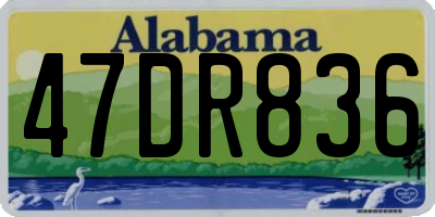 AL license plate 47DR836