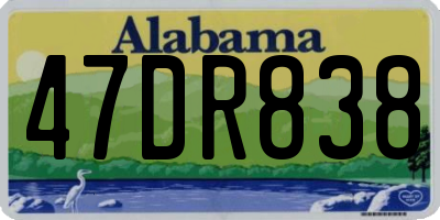 AL license plate 47DR838