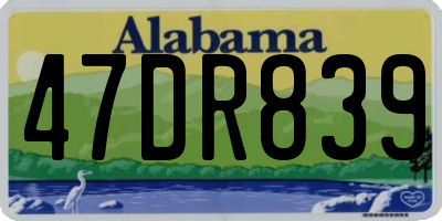 AL license plate 47DR839