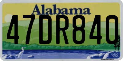 AL license plate 47DR840