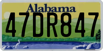 AL license plate 47DR847