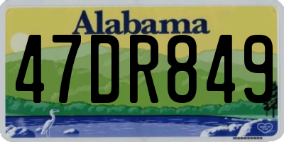 AL license plate 47DR849