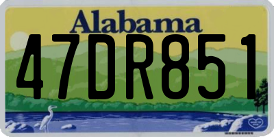 AL license plate 47DR851