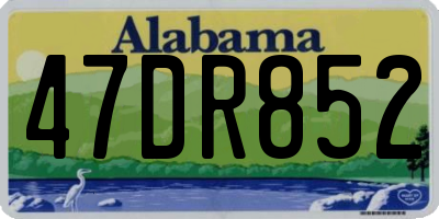 AL license plate 47DR852