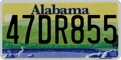 AL license plate 47DR855