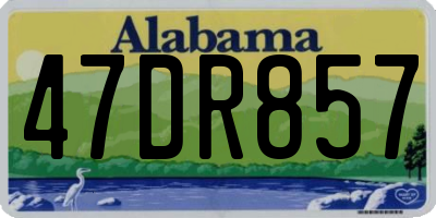 AL license plate 47DR857