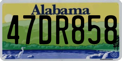 AL license plate 47DR858