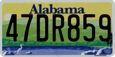 AL license plate 47DR859