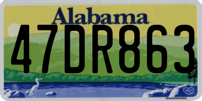 AL license plate 47DR863