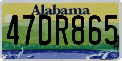 AL license plate 47DR865