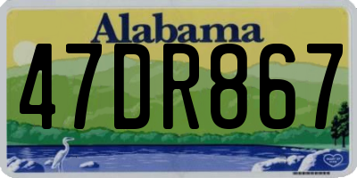 AL license plate 47DR867