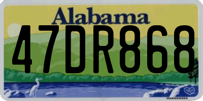 AL license plate 47DR868