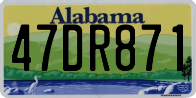 AL license plate 47DR871