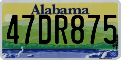 AL license plate 47DR875