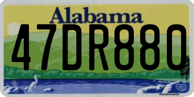 AL license plate 47DR880