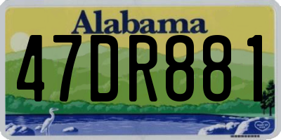 AL license plate 47DR881