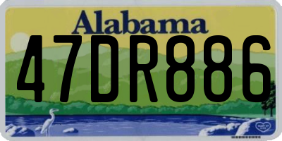 AL license plate 47DR886
