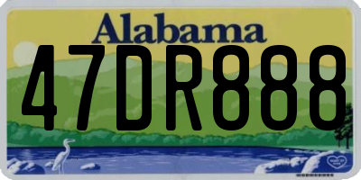 AL license plate 47DR888