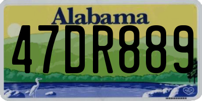 AL license plate 47DR889