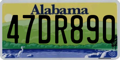AL license plate 47DR890