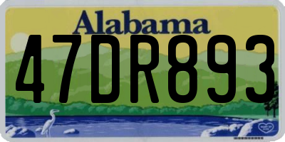 AL license plate 47DR893