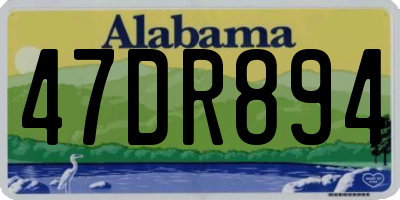 AL license plate 47DR894
