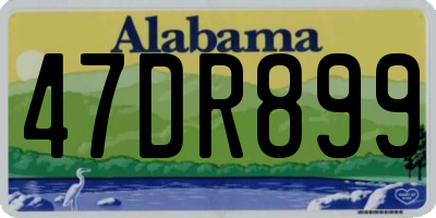 AL license plate 47DR899