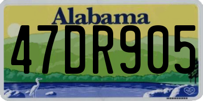 AL license plate 47DR905
