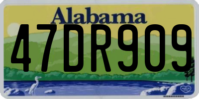 AL license plate 47DR909