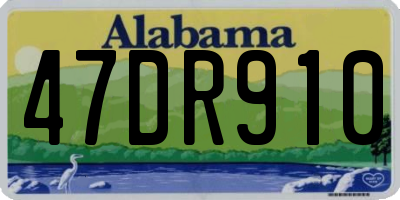 AL license plate 47DR910