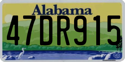 AL license plate 47DR915