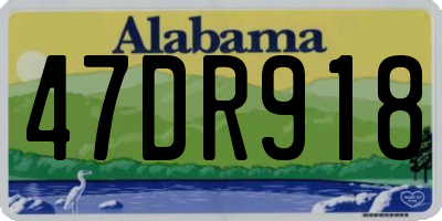 AL license plate 47DR918