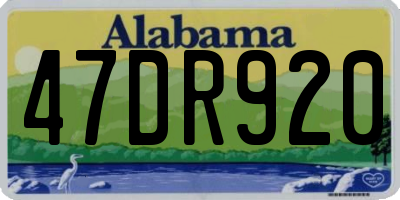 AL license plate 47DR920