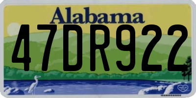 AL license plate 47DR922