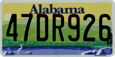 AL license plate 47DR926