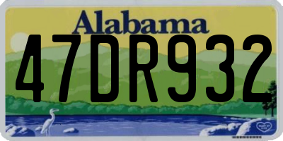 AL license plate 47DR932
