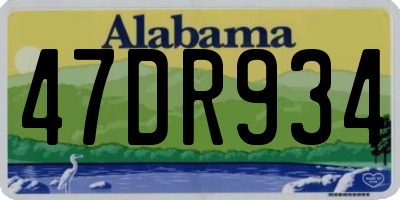 AL license plate 47DR934