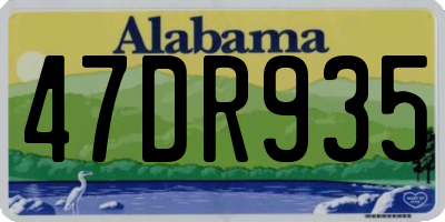 AL license plate 47DR935