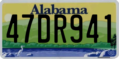 AL license plate 47DR941