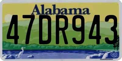 AL license plate 47DR943