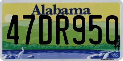 AL license plate 47DR950