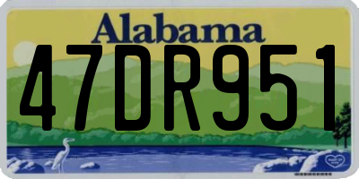 AL license plate 47DR951