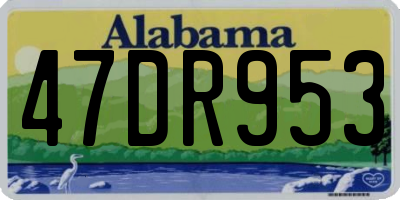 AL license plate 47DR953