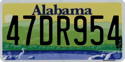 AL license plate 47DR954