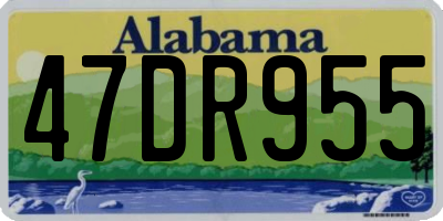 AL license plate 47DR955