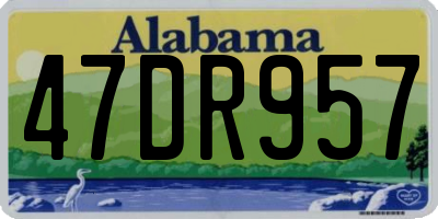 AL license plate 47DR957